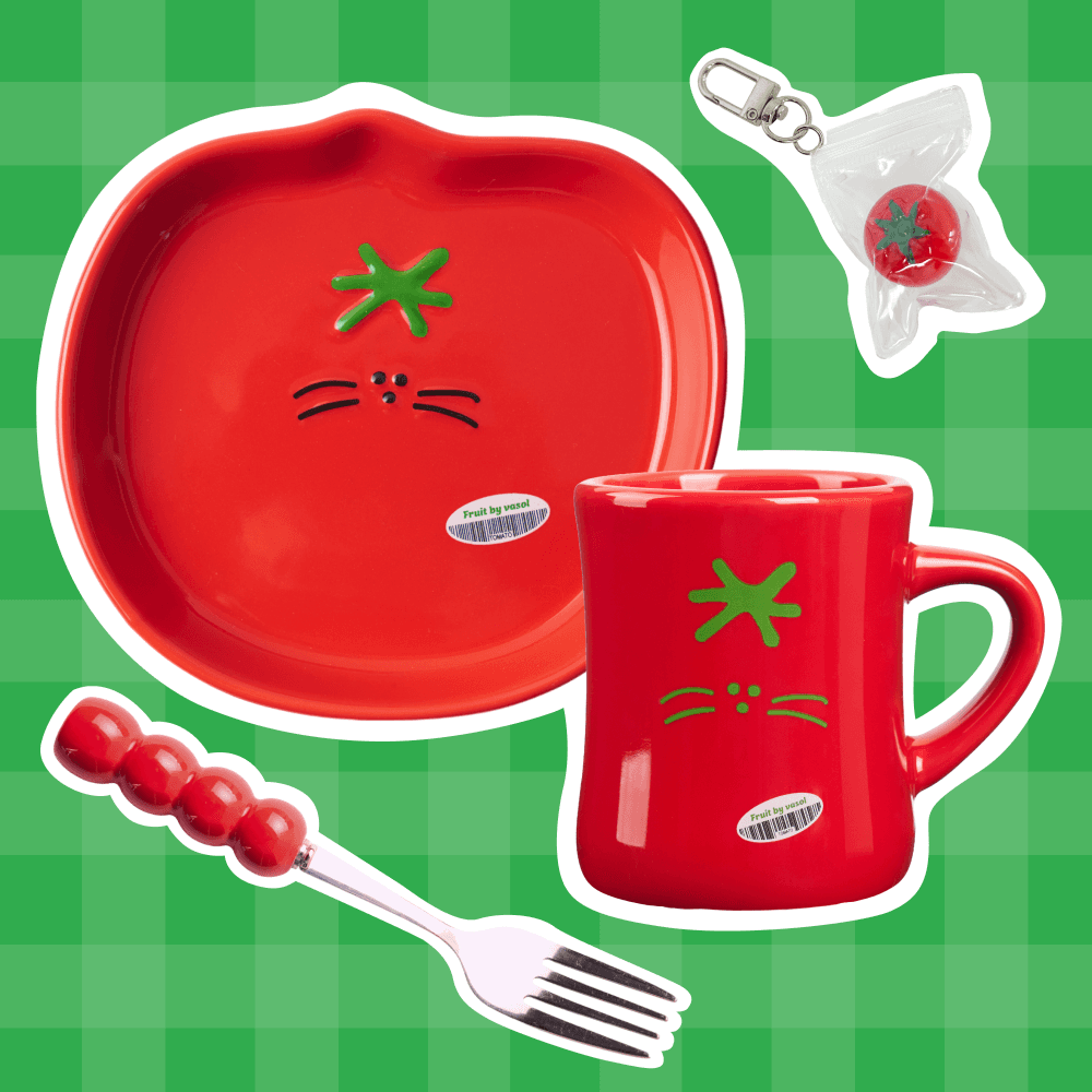 토마토 머그&플레이트 세트 (+토마토 키링)